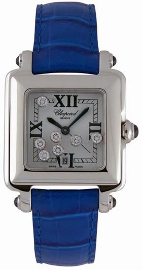 Chopard Happy Sport Diamond Steel Blue Unisex Watch 27/8325-23 Bu