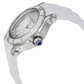 Chopard Happy Sport Silver Dial Floating Diamond Ladies Watch 278551-3001