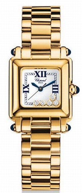 Chopard Happy Sport White Dial Gold Stainless Steel Ladies Quartz Watch