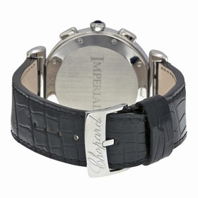 Chopard Imperiale Chronograph Automatic Silver Dial Stainless Steel Men's Leather Strap Watch 388549-3001