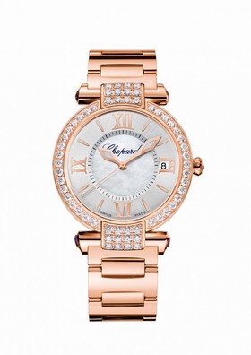 Chopard Imperiale Silver Toned with Mother-of-Pearl Center Dial Ladies Watch 384822-5004