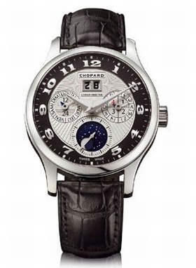 Chopard L.U.C Lunar One Silver and Black Dial Automatic Men's Watch 161894-9001