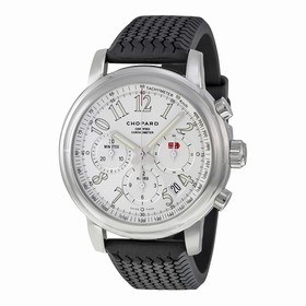 Chopard Mille Miglia Automatic Chronograph Silver Dial Black Rubber Men's Watch 168511-3015