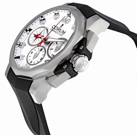 Corum Admirals Cup White Dial Chronograph Men's Watch 75367120F371AA52