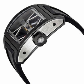 Corum Ti-Bridge 3 Day Automatic Charcoal Grey Openwork Dial Titanium Men's Watch 10710294F3710000