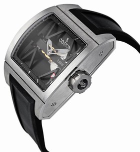 Corum Ti-Bridge Black Dial Black Rubber Strap Mechanical Men's Watch 10710104F3710000