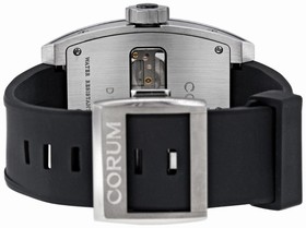 Corum Ti-Bridge Black Dial Black Rubber Strap Mechanical Men's Watch 10710104F3710000