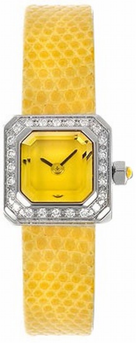 Corum Sugar Cube Diamond Steel Yellow Ladies Watch 137 425 47 0025 EB34