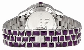 Dior Christal Diamond Purple Dial Ladies Watch CD11311JM001