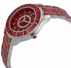 Dior Christal Red Dial Red Ceramic Ladies Watch CD143111M001