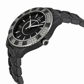 Dior VIII Christal Diamond Black Ceramic Ladies Watch CD1241E0C001