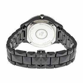 Dior VIII Christal Diamond Black Ceramic Ladies Watch CD1241E0C001