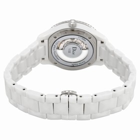 Dior VIII White Diamond-set Dial White Ceramic Ladies Watch CD1235E3C001