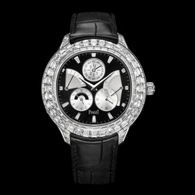 Piaget Emperador Coussin Perpetual Calendar White Gold Diamond Black (G0A37020)
