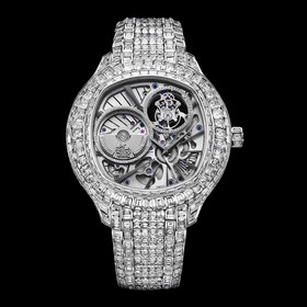 Piaget Emperador Coussin Tourbillon White Gold Diamond Bracelet (G0A37040)