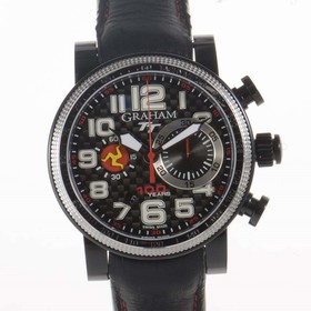 Graham Silverstone TT Black Dial Black Leather Men's Watch 2BLUV.B25R