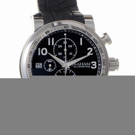 Graham Vintage Silverstone Black Dial Black Rubber Men's Watch 2BLES.B35A.A23F