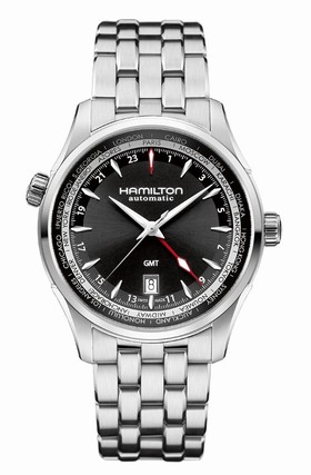 Hamilton Jazzmaster GMT 42mm Black Dial Bracelet (H32695131)