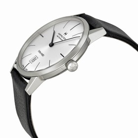 Hamilton Intra-Matic Silver Dial Leather Men's Watch H38455751