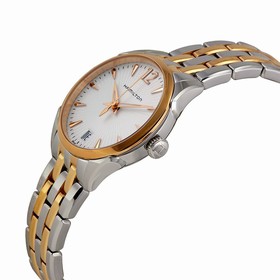 Hamilton Jazzmaster Lady Quartz Rose Gold PVD and Steel Ladies Watch H42221155