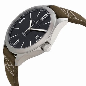 Hamilton Khaki Aviation Automatic Black Dial Olive Leather Men's Watch H76665835