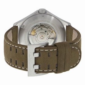 Hamilton Khaki Aviation Automatic Black Dial Olive Leather Men's Watch H76665835