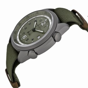 Hamilton Khaki Aviation Pilot Pioneer Automatic Dark Green Dial Dark Green Nato Men's Watch H80405865