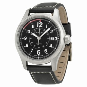 Hamilton Khaki Field Automatic Black Dial Black Leather Men's Watch H70595733