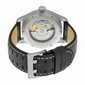 Hamilton Khaki Field Automatic Black Dial Black Leather Men's Watch H70595733