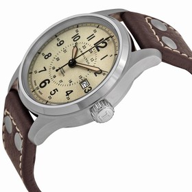 Hamilton Khaki Field Automatic Old Paper Dial Brown Leather Men's Watch H70595523