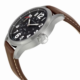 Hamilton Khaki Field Mechanical Black Dial Brown Leather Men's Watch H69619533