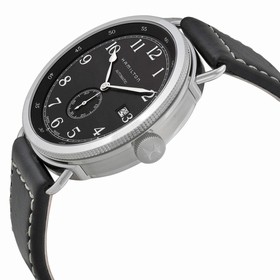 Hamilton Khaki Navy Pioneer Automatic Black Dial Black Leather Men's Watch H78415733