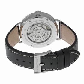 Hamilton Khaki Navy Pioneer Automatic Black Dial Black Leather Men's Watch H78415733