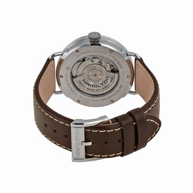 Hamilton Khaki Navy Pioneer Automatic Navy Dial Brown Leather Men's Watch H78455543