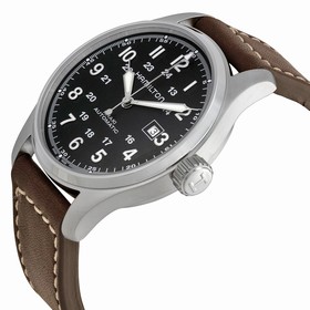 Hamilton Khaki Officers Black Dial Automatic Men's Watch H70625533