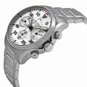 Hamilton Khaki Pilot Automatic Chronograph Silver Dial Stainless Steel Men's Watch H64666155