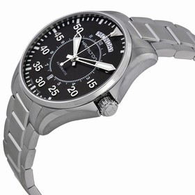 Hamilton Pilot Day Date Automatic Black Dial Stainless Steel Men's Watch H64615135