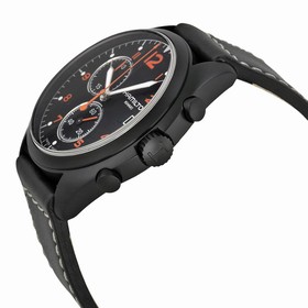 Hamilton Pilot Pioneer Chronograph Black Dial Black Leather Men's Watch H76582733