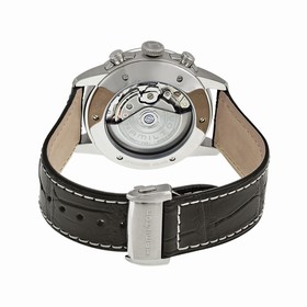 Hamilton Railroad Chronograph Automatic Silver Grey Dial Black Leather Men's Watch H40656781