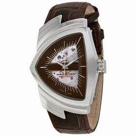 Hamilton Ventura Automatic Brown Skeleton Dial Brown Leather Men's Watch H24515591