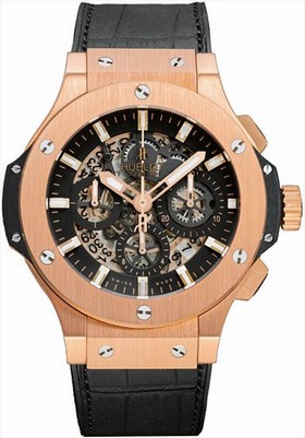 Hublot Big Bang Aero Bang Gold 44mm Black Rubber Men's Watch 311.PX.1180.GR