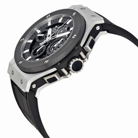 Hublot Big Bang Aero Chronograph Black Skeleton Dial Black Rubber Strap Men's Watch 311-SM-1170-GR