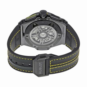 Hublot Big Bang Ferrari Chronograph Skeleton Dial Black Leather Men's Watch 401.CQ.0129.VR