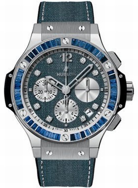 Hublot Big Bang Jeans Chronograph Dial Sapphire Bezel Automatic Ladies Watch 341SX2710NR1901JE