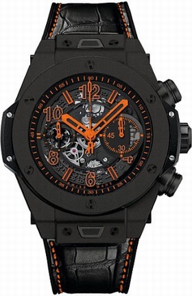 Hublot Big Bang King Orange Black Ceramic Dial Black Ceramic Men's Sports Watch 411.CI.1190.LR.ABO14