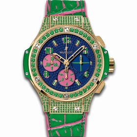 Hublot Big Bang Pop Art Anodized Blue Sapphire Set Dial 18k Yellow Gold Limited Edition Ladies Watch 341.VG.9089.LR.1622.POP15