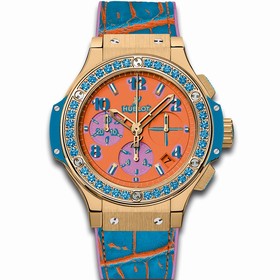 Hublot Big Bang Pop Art Mat Orange Dial 18k Yellow Gold Limited Edition Ladies Watch 341.VL.4789.LR.1207.POP15