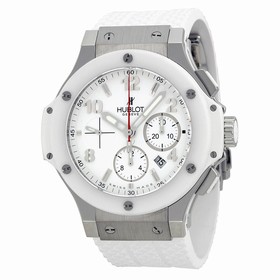 Hublot Big Bang St. Moritz Chronograph White Dial White Rubber Men's Watch 301.SE.230.RW