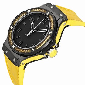 Hublot Big Bang Tutti Frutti Black Dial Ceramic Rubber Yellow Sapphire Unisex