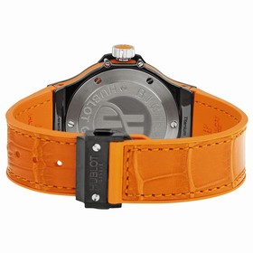 Hublot Big Bang Tutti Frutti Black Dial Orange Sapphire Bezel Rubber Strap